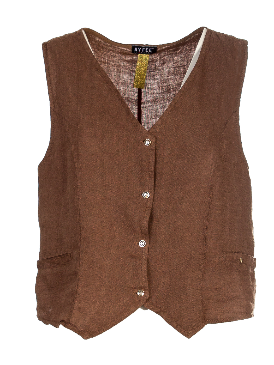 GILET, 3TG  - BROWN